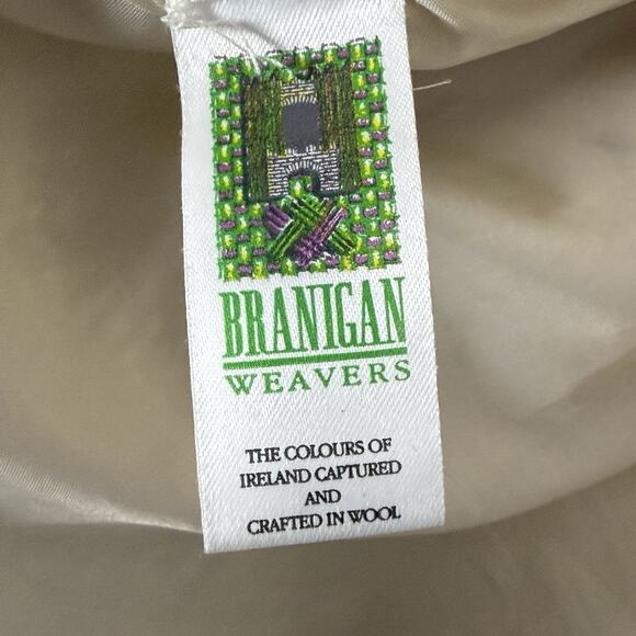 Branigan Weavers Ireland Wool Coat Aran Knit Cardigan Jacket Cream XL - Picture 4 of 11